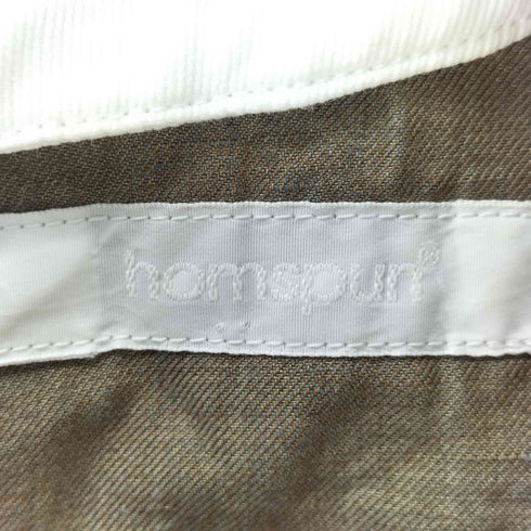 ホームスパン homspun フラットカラーリネン×綿 シャツワンピース レディース JPN:S