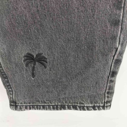 エクストララージ XLARGE ヤシの木 刺繍 ブラックデニムパンツ メンズ 34