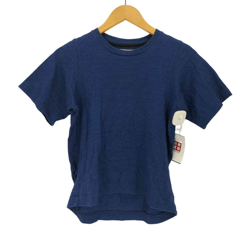 スズキタカユキ suzuki takayuki インディゴクルーネックTシャツ レディース