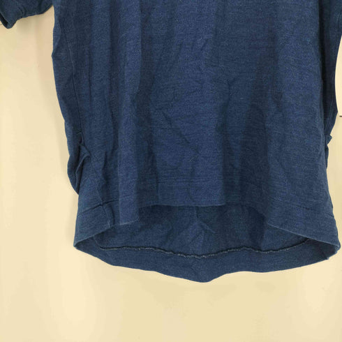 スズキタカユキ suzuki takayuki インディゴクルーネックTシャツ レディース