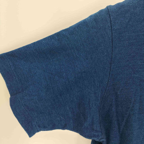 スズキタカユキ suzuki takayuki インディゴクルーネックTシャツ レディース