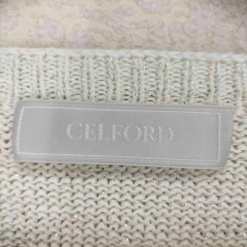 セルフォード CELFORD クロップドリボンビジューカーデ レディース ONE SIZE