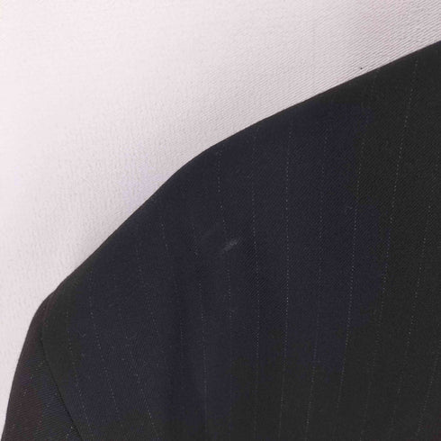 ザラ ZARA ストライプ柄 ロングチェスターコート メンズ import:L