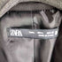 ザラ ZARA ストライプ柄 ロングチェスターコート メンズ import:L