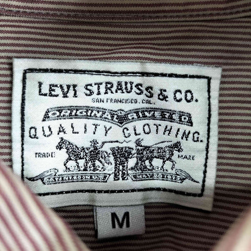 リーバイス LEVI STRAUSS&CO L/S バックチェーンステッチ ストライプシャツ メンズ import:M