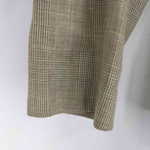 ブルックスブラザーズ BROOKS BROTHERS 90-00S リネン混 チェックダブルテーラードジャケット レディース 9A3