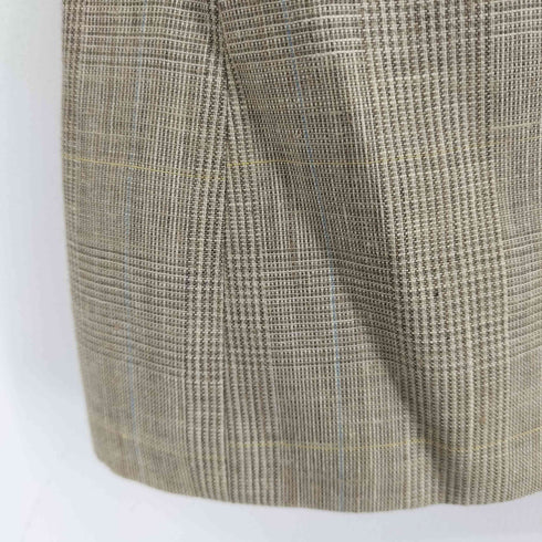 ブルックスブラザーズ BROOKS BROTHERS 90-00S リネン混 チェックダブルテーラードジャケット レディース 9A3