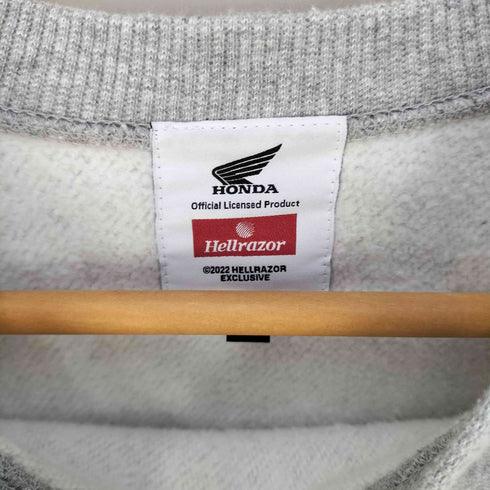 ヘルレイザー HELLRAZOR ×HONDA MONKEY EMBLEM LOGO CREWNECK モンキー エンブレムロゴ クルーネックスウェット メンズ import:L
