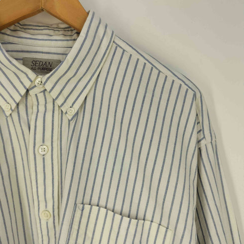 セダンオールパーパス SEDAN ALL-PURPOSE Oxford Stripe Big BD Shirt オックスフォードストライプビッグボタンダウンシャツ メンズ JPN:XL