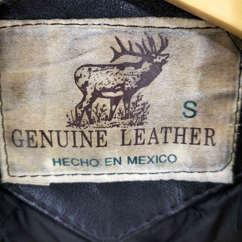 GENUINE LEATHER MADE IN MEXICO リアルレザーライダースジャケット メンズ import:S