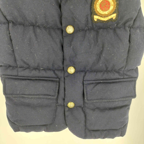 ラグビーラルフローレン Rugby Ralph Lauren エンブレム 刺繍 金ボタン ダウンベスト メンズ import:XS