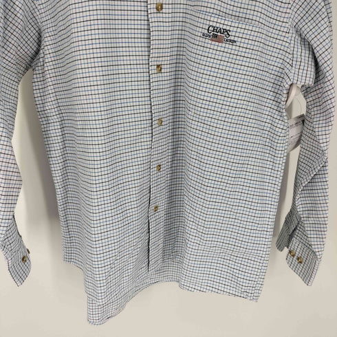 チャップスラルフローレン CHAPS RALPH LAUREN ロゴ 刺繍 チェック ボタンダウン L/S シャツ メンズ import:M