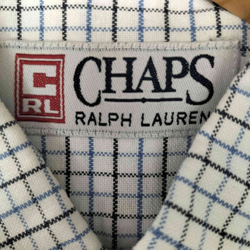 チャップスラルフローレン CHAPS RALPH LAUREN ロゴ 刺繍 チェック ボタンダウン L/S シャツ メンズ import:M
