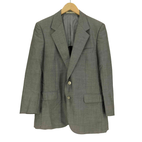アクアスキュータム AQUASCUTUM 銀ボタン モヘア 混 ウール 2B テーラードジャケット メンズ