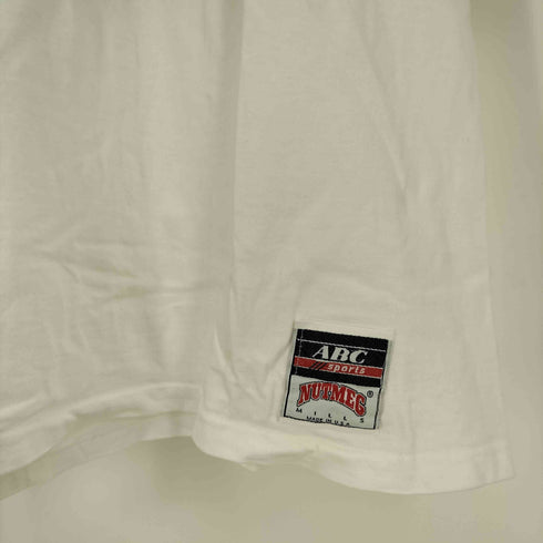 ナツメグ NUTMEG 90S USA製 ABC Sports プリント S/S Tシャツ シングルステッチ メンズ import:M