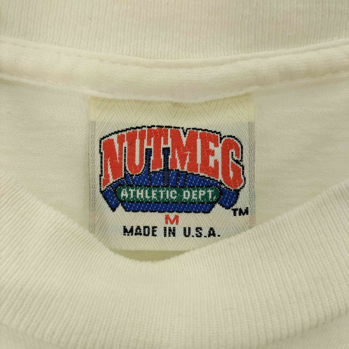 ナツメグ NUTMEG 90S USA製 ABC Sports プリント S/S Tシャツ シングルステッチ メンズ import:M