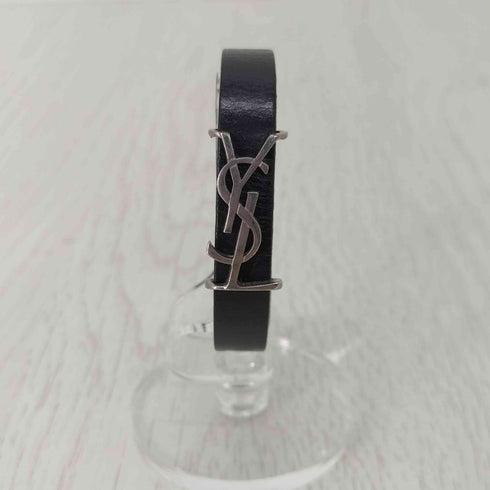 サンローランパリ SAINT LAURENT PARIS YSLロゴ レザーブレスレット オピウム OPYUM メタルロゴ メンズ