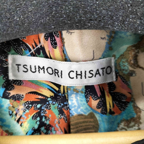 ツモリチサト TSUMORI CHISATO ショート丈トレンチコート 短丈 裏地フェイス総柄 レディース JPN:2