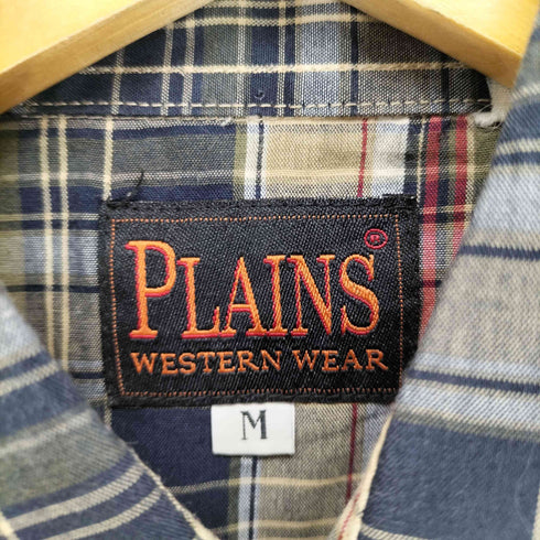 プレインズ PLAINS チェック柄ウエスタンシャツ メンズ JPN:M