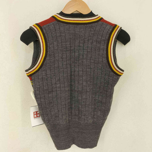 casual corner ウールアクリル マルチカラー3Dニットベスト 長リブ レディース import:L