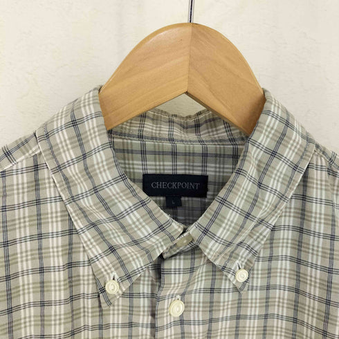 MADE IN ITALY 猫目ボタン BDチェックシャツ メンズ import:L