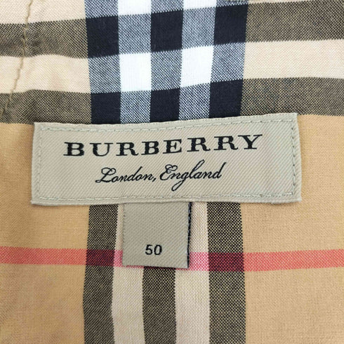 バーバリー BURBERRY 裏地ノバチェック ロゴ刺繍 コットンチノパンツ メンズ EUR:50