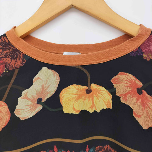 ポールスミス Paul Smith 素材切替 花柄 ボーダー S/S カットソー レディース import:M
