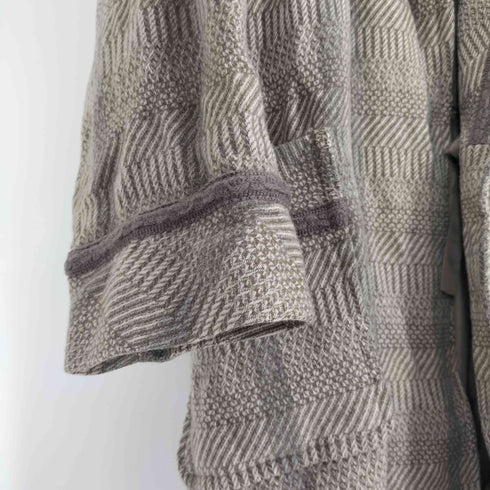 ピエールカルダン pierre cardin 総柄 ウエストベルト ショールカラー ガウンコート レディース import:L