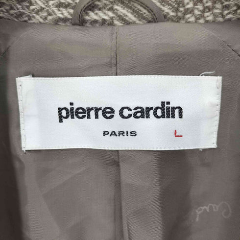 ピエールカルダン pierre cardin 総柄 ウエストベルト ショールカラー ガウンコート レディース import:L
