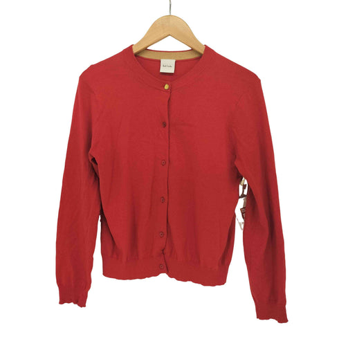 ポールスミス Paul Smith トップボタン フラワーチャーム コットンニット カーディガン レディース import:M