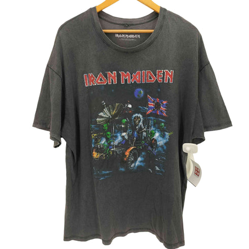 フロントBIGプリントバンドTシャツ フェードTシャツ メンズ
