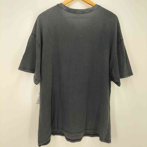 フロントBIGプリントバンドTシャツ フェードTシャツ メンズ