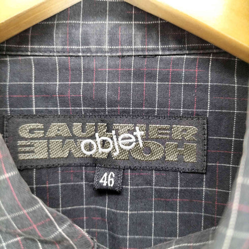 ゴルチエオムオブジェ GAULTIER HOMME objet チェック柄半袖シャツ メンズ JPN:46