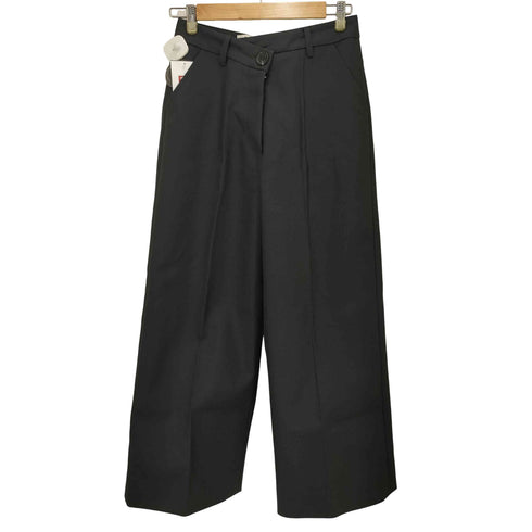 JOHN NHOJ Wool Baggy Trousers ウール バギー トラウザー スラックス パンツ レディース M