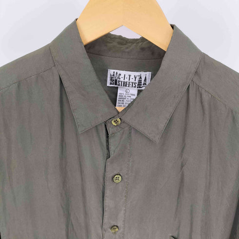 90-00S CITY STREETS シルク L/S シャツ メンズ import:L