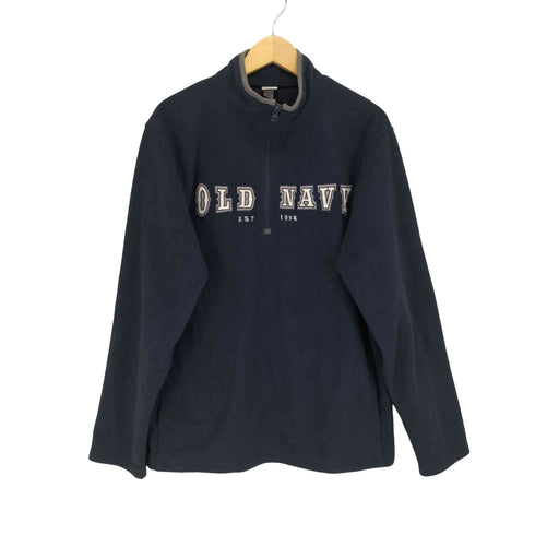 オールドネイビー OLD NAVY 00s フロント刺繍ハーフジップフリースジャケット メンズ JPN:L