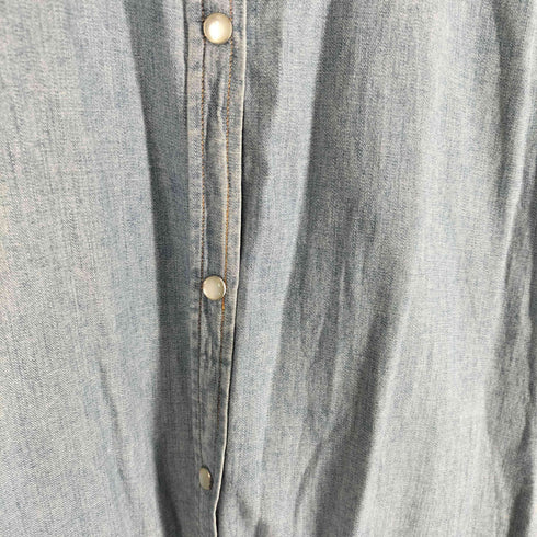 アクネ Acne pop classics スナップボタン オーバーサイズ デニムシャツ レディース 38