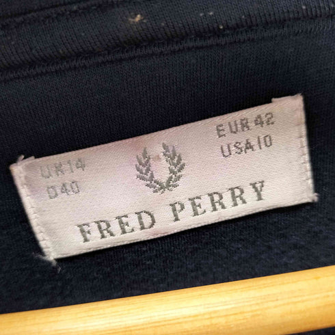 フレッドペリー FRED PERRY ジップアップパーカー スモールロゴ刺繍 レディース EUR:40