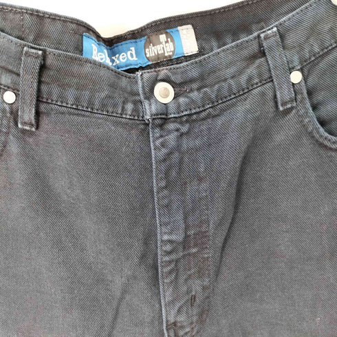 リーバイス Levis 90S USA製 SILVER TAB シルバータブ Relaxed ブラックバギーデニムパンツ メンズ W36 L30