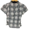 ハーフジップチェックカットソー レディース import:M