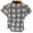 ハーフジップチェックカットソー レディース import:M