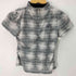 ハーフジップチェックカットソー レディース import:M