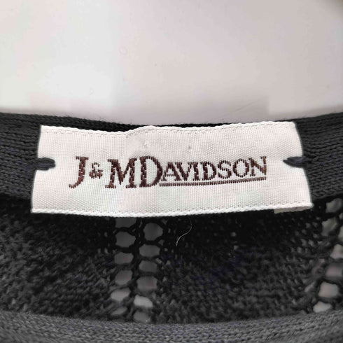 ジェイアンドエムデヴィッドソン J&M Davidson ウエストリボン 透かし編みニットワンピース レディース