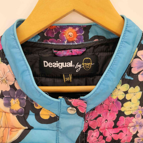 デシグアル Desigual ABRIG CHARO フラワープリント中綿ベスト レディース EUR:38
