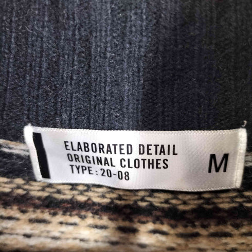 ユニクロ UNIQLO old ノルディック柄 モックネック 胡桃ボタン ニットカーディガン メンズ JPN:M