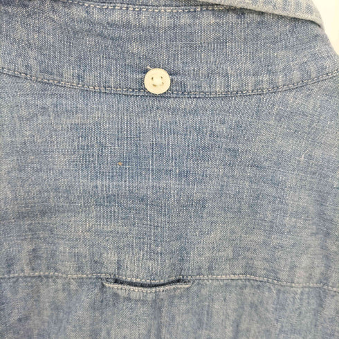 ジムフレックス GYMPHLEX INDIGO DYED YARN ロゴ刺繍 ボタンダウンシャツ レディース 12