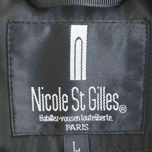 ニコルサンジル Nicole St Gilles 裏地キルティング ステンカラー コート メンズ JPN:L