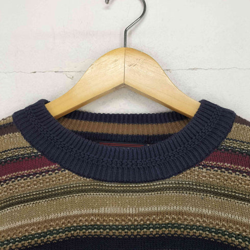 ラウンドツリーアンドヨーク roundtree&yorke マルチカラーボーダーニット メンズ JPN:XL