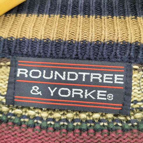 ラウンドツリーアンドヨーク roundtree&yorke マルチカラーボーダーニット メンズ JPN:XL