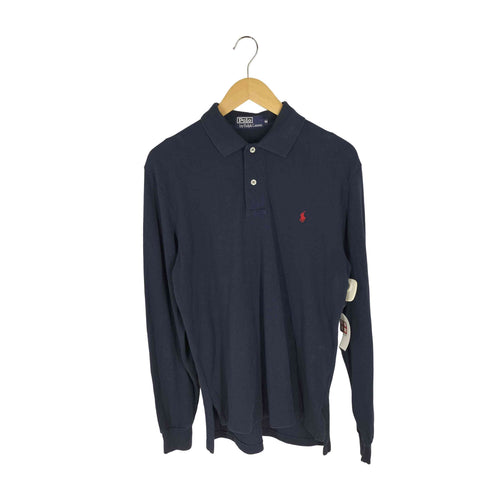ポロバイラルフローレン Polo by RALPH LAUREN ポニー刺繍 鹿の子 長袖 ポロシャツ メンズ JPN:M
